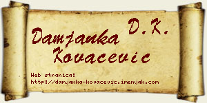 Damjanka Kovačević vizit kartica